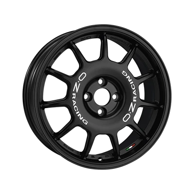 OZ Racing LEGGENDA MATT BLACK WHITE LETTERING - 17x7 - 4x100 - CB: 68 - ET42