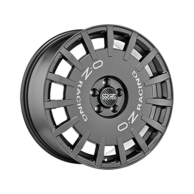 OZ Racing RALLY RACING DARK GRAPHITE SILVER LETTERING - 18x7.5 - 5x114.3 - CB: 75 - ET50