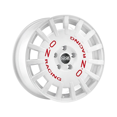 OZ Racing RALLY RACING RACE WHITE RED LETTERING - 17x7 - 4x100 - CB: 68 - ET45