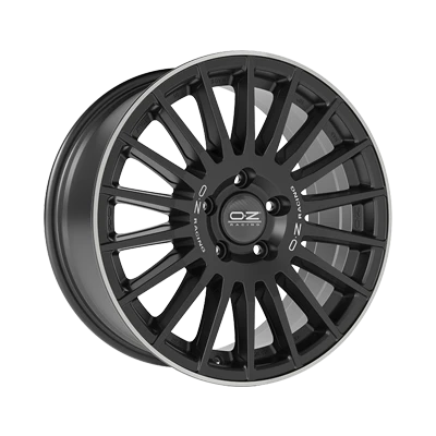 OZ Racing RALLY DESERT MATT BLACK SILVER LET. DIAMOND LIP - 18x8 - 5x120 - CB: 65.1 - ET45