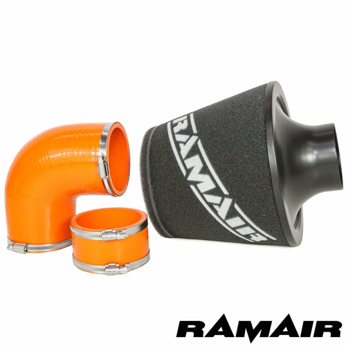 Ramair Performance Foam Induction Kit for MK2 Focus ST with ECU Holder - Orange Hoses
