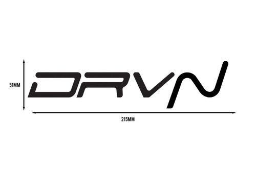 DRVN Simple Matt Black Sticker (8.5" External)