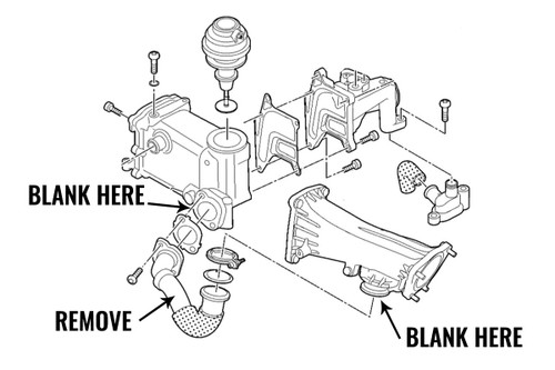 Audi Later 3.0 TDI V6 EGR Blanking Kit - Replaces 059131530K