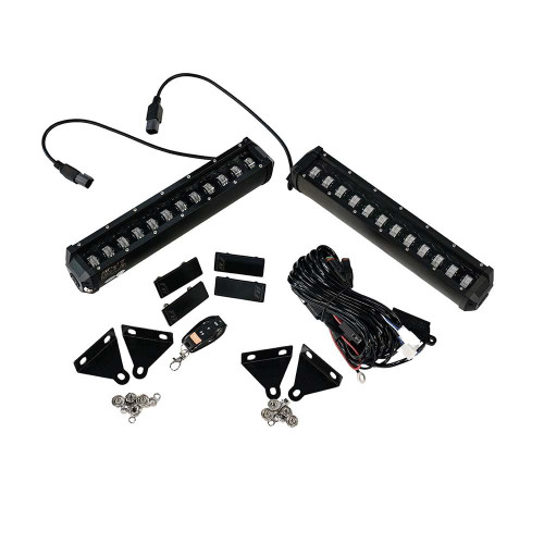 DEFENDER 90/110/130 L663 2020+ GLOSS BLACK LED FRONT BUMPER LIGHTS
