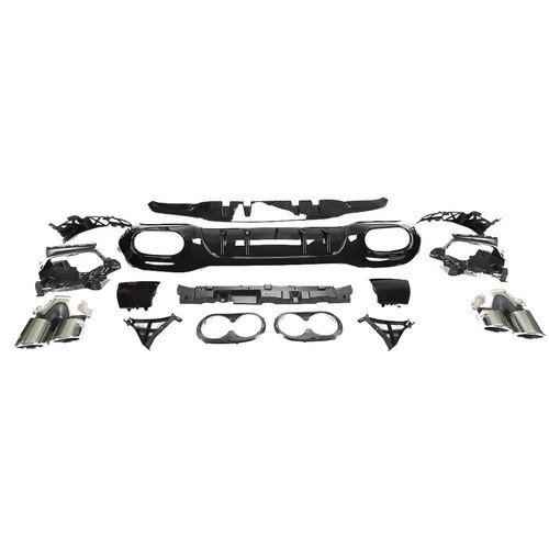 MERCEDES A-CLASS W177/V177 2018-CURRENT GLOSS BLACK QUAD TIP DIFFUSER