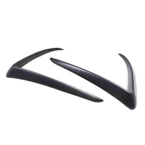 TESLA MODEL 3 2017-2023 MATTE CARBON FIBRE FRONT BUMPER CANARDS