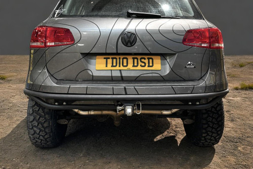 Touareg 7P Darkside Tubular Rear Bumper with Hitch Receiver