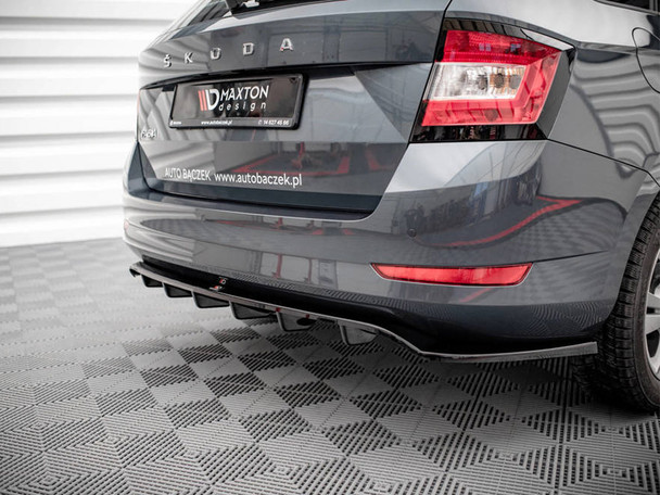Maxton Rear Splitter (Vertical Bars) Skoda Fabia Estate Mk3 Facelift