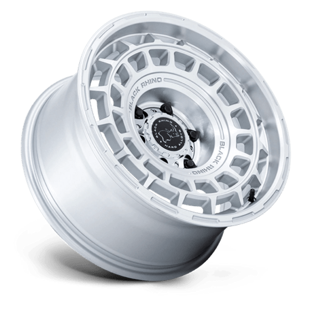 Black Rhino AWOL SILVER W/ MACHINED FACE Alloy Wheel - 17X8.5 - 6X139.7 - CB: 106.1 - ET25