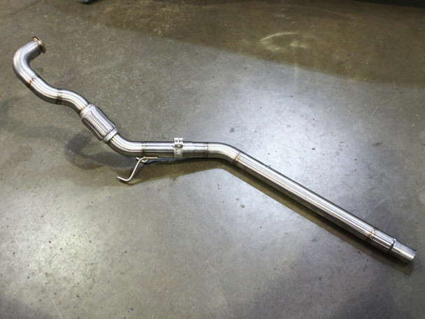 Darkside 2.5" Stainless De-Cat Downpipe for VW Transporter T5 1.9 TDi BRR, BRS & AXB, AXC Engines