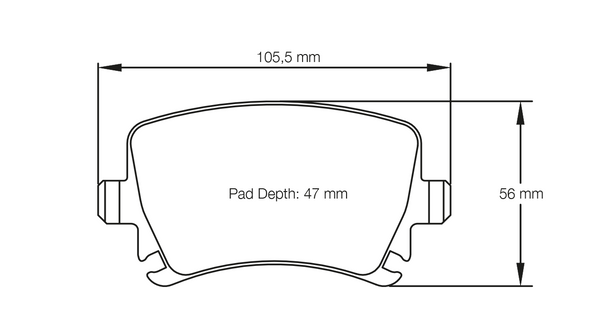 Pagid E8046 RSL19 Rear Pads for 282mm Non-Vented Rear Pads