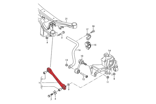 Verkline Adjustable Rear Toe Links - MK5 / MK6 / MK7 Platform