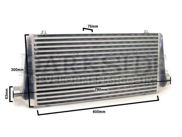 Universal Front Mount Intercooler (FMIC) with 63mm (2.5") Inlet / Outlet - 300mm x 600mm