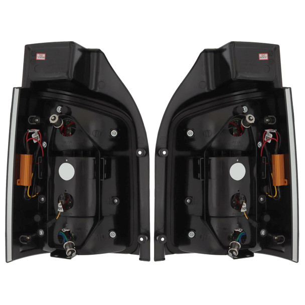 VW Transporter 2003-2009 T5 Smoked Rear Lights for Models with Twin Rear Doors