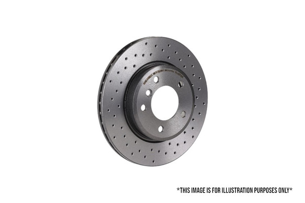 Pair of Brembo Xtra Brake Disc for VW Tiguan TDi,TDi BlueMotion - 2.0 - 07-18  - L1K0615301AA