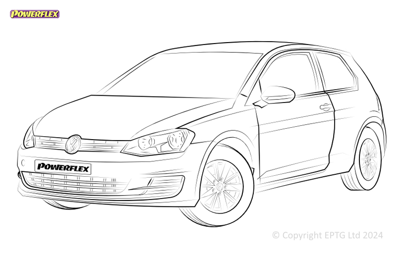Golf Mk7 2WD up to 122PS Rear Beam - 5G - 2012-