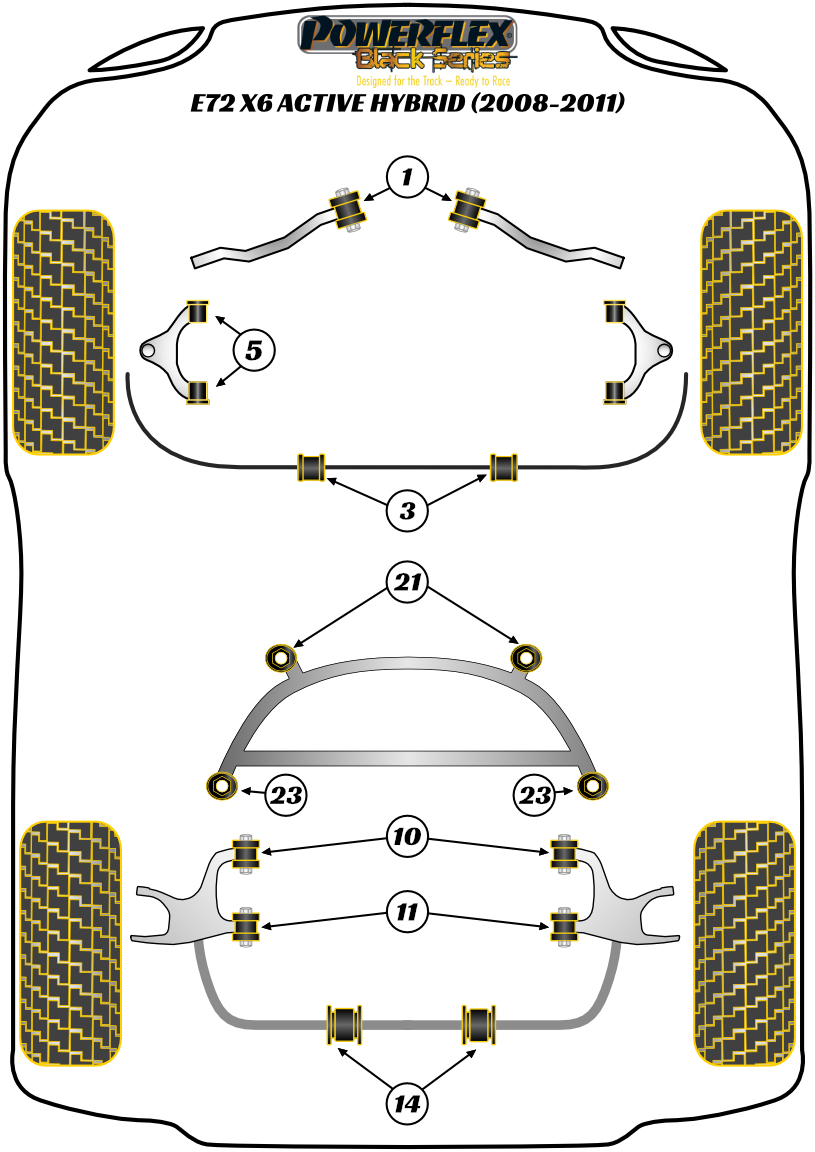 X Series - E72 - X6 ActiveHybrid - 2008-2011