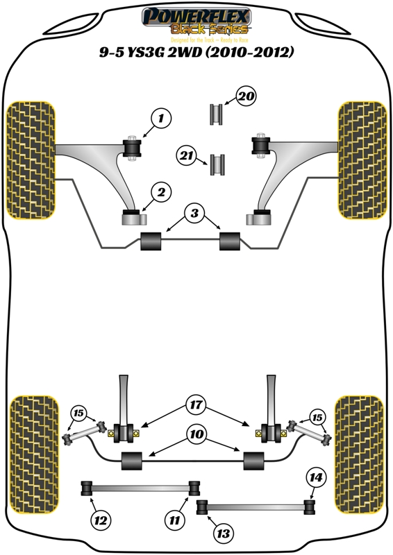 9-5 YS3G 2WD - 2010-2012