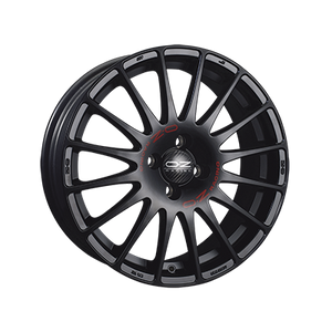 OZ Racing SUPERTURISMO GT MATT BLACK RED LETTERING - 17x7 - 5x100