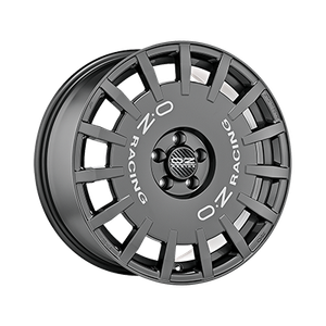 OZ Racing RALLY RACING DARK GRAPHITE SILVER LETTERING - 18x7.5