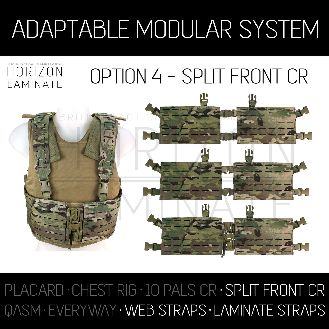 HL - AMS - Option 4 - Split Front Chest Rig - British Tactical