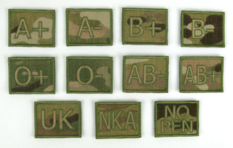 Multicam Blood, Alergy and Flag Patches 