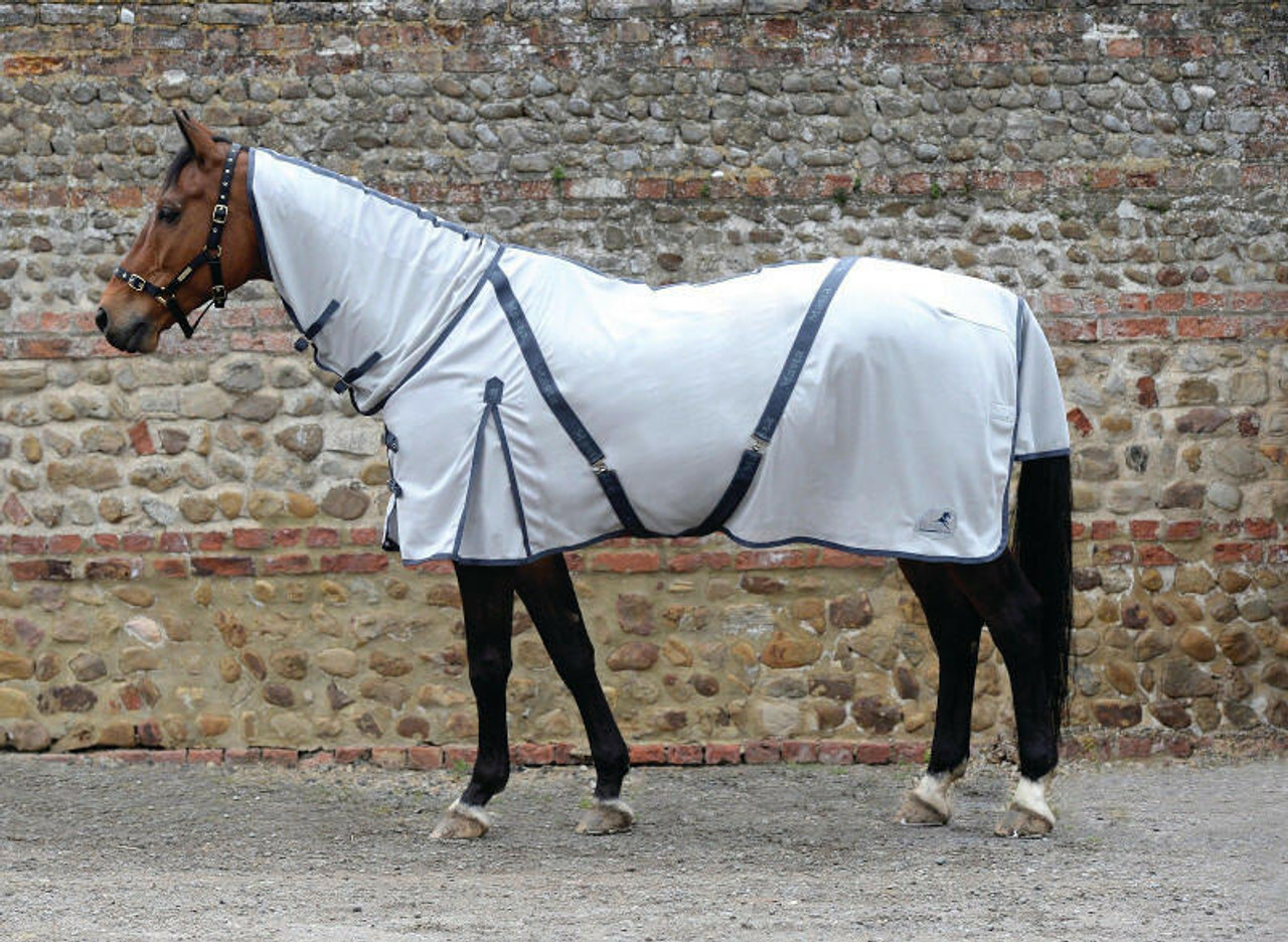 Masta Zing Fly Rugs with a Fixed Neck Silver horse fly sheets Totally Tack
