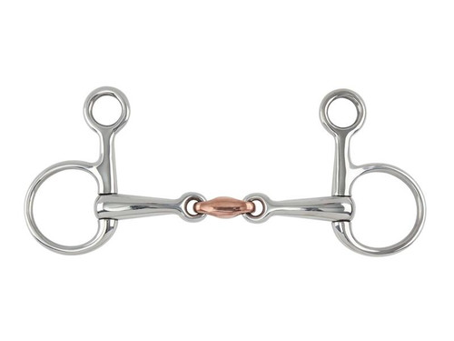 Shires Shires Hanging Cheek Snaffle with Copper Lozenge