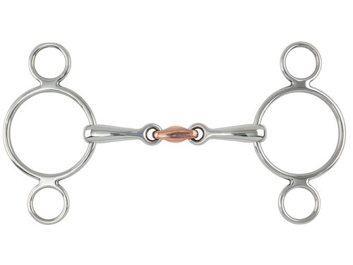 Shires Shires 2 Ring Gag with Copper Lozenge 528