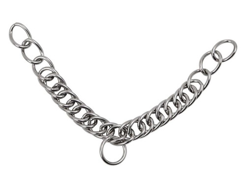 Shires Stainless Steel Double Link Curb Chains - One Size