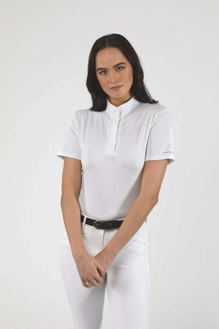 Shires Shires Aubrion Ladies Short Sleeved Stock Shirt - White