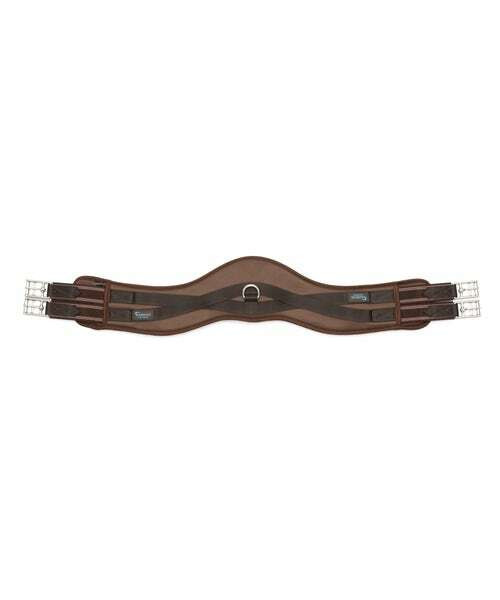 Shires Memory Foam Anatomic Girth with Elastic Ends - Black and Brown