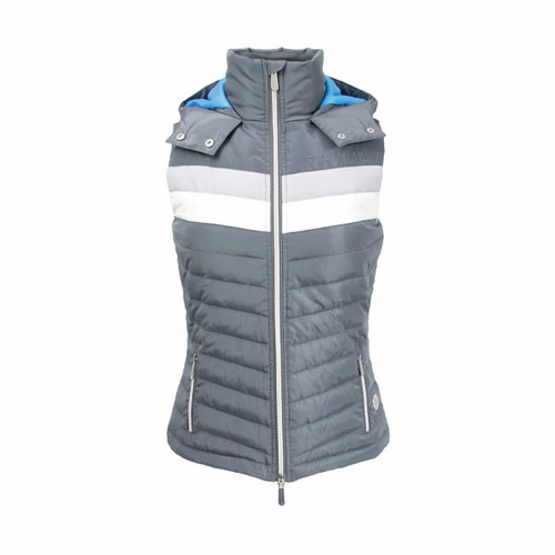 Coldstream Stichill Ladies Quilted Gilet - Grey/White/Blue