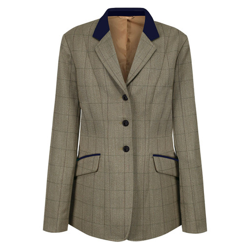 Equetech Childs Foxbury Deluxe Tweed Riding Jacket - Olive