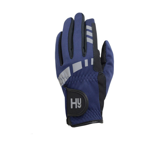 Hy Equestrian Hy Childs Extreme Reflective Softshell Gloves - Navy