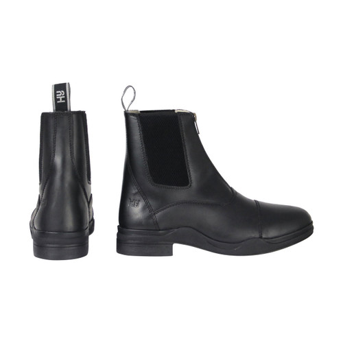 Hy Equestrian Hy Fleece Lined Wax Leather Zip Jodhpur Boot - Black or Brown