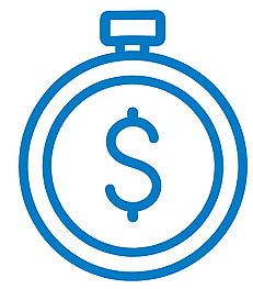 Icon symbolizing the buyer should expect to invest time in to each purchase to maximize your ROI