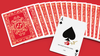 Red Roses Gold Foil Playing Cards (Fully Marked)