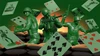 Army Men Playing Cards