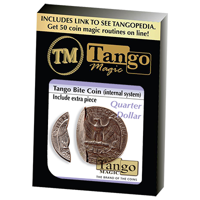 Bite Coin - US Quarter (Internal With Extra Piece) (D0045)by Tango - Trick