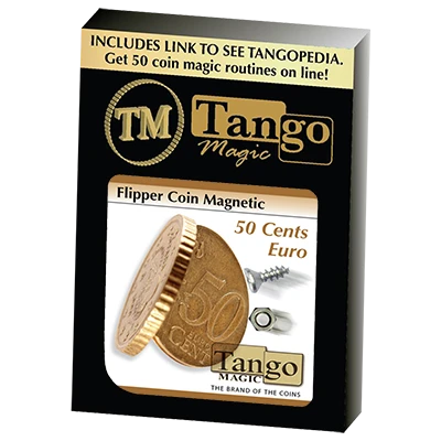 Magnetic Flipper Coin E0033 (50 Cent Euro) by Tango- Trick