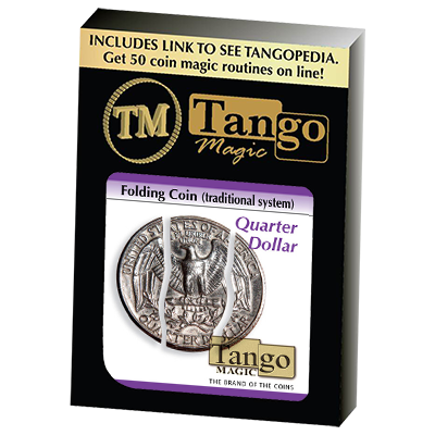 Folding Coin Quarter (D0021) (Traditional) by Tango Magic - Trick (D0021)