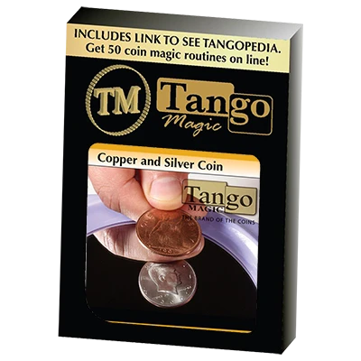 Copper Silver Coin (Half Dollar/English Penny) (D0060) by Tango - Trick