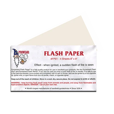 Theatre Effects Pyrowizard™ Flash Paper Sheets - 4 sheets 8"x9"