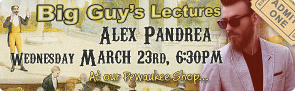 Alex Pandrea 2016 Lecture Advance Tickets $20.00 ($25 at door)