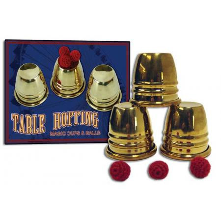 Table Hopping Cups & Balls- Gold Color