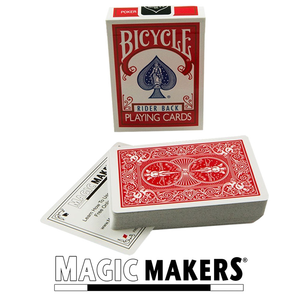 Magic Makers Bicycle Stripper Deck Red With 10 Bonus Tricks