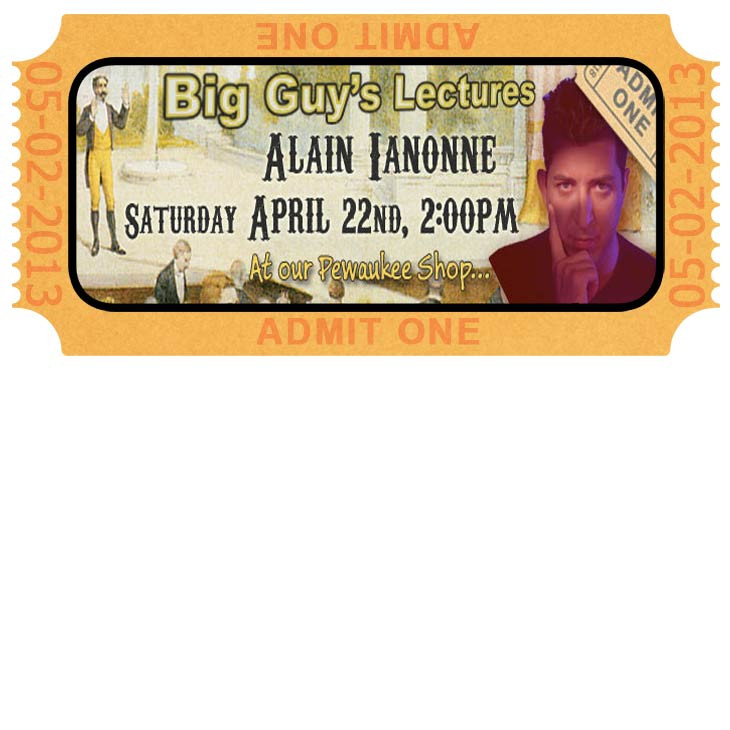 Alain Ianonne 2017 Lecture Advance Tickets $20.00 ($25 at door)
