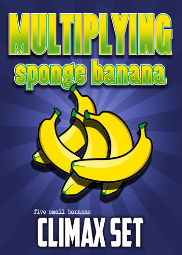 Multiplying Sponge Banana CLIMAX 4 Set