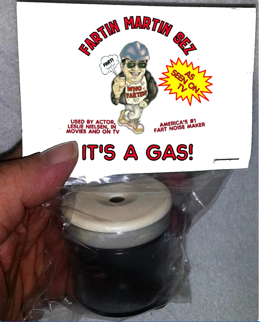 Martin Sez Fart Bag, America's #1 Fart Sound Maker! USED By LESLIE NIELSEN, Hand Farter